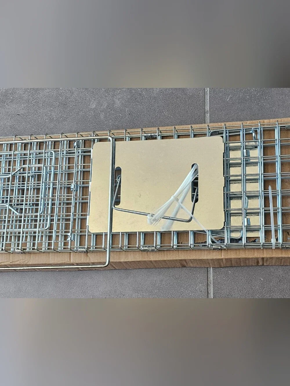1-Pack Silver Live Animal Cage Trap Folding Humane Cat Trap For Mouse